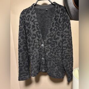 Lululemon Wool-Blend Jacquard Cardigan M Leopard